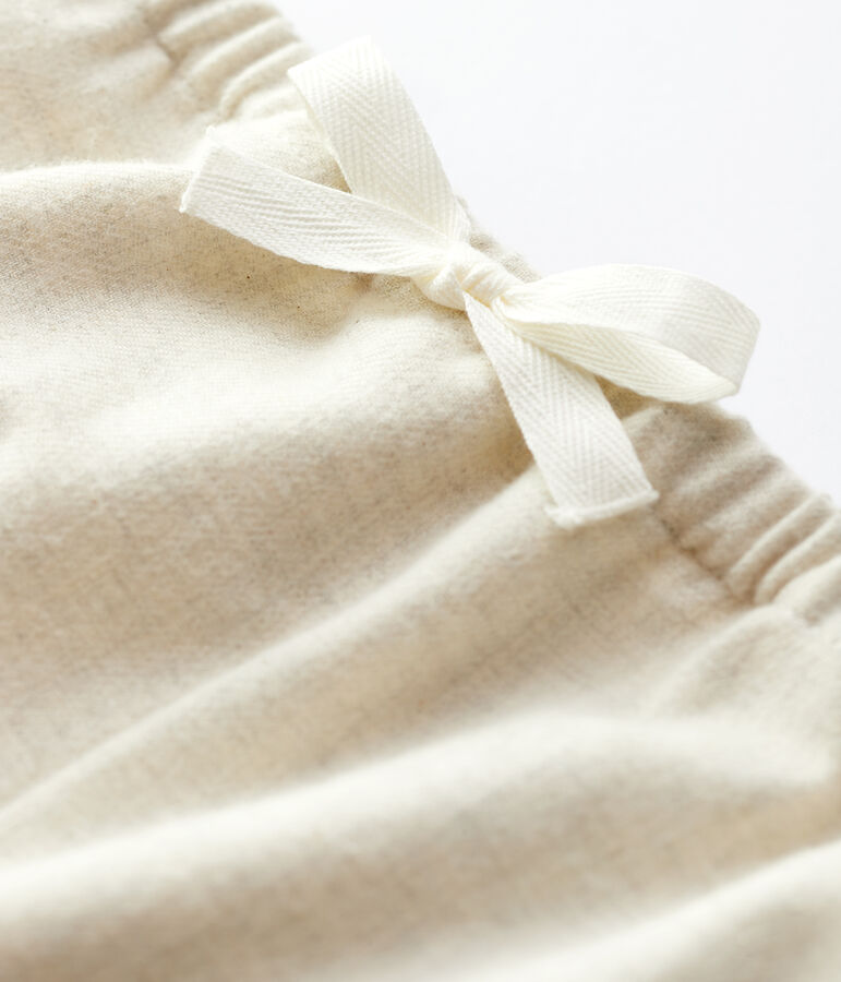 Pantal&oacute;n de beb&eacute; de franela de algod&oacute;n org&aacute;nico beige MONTELIMAR CHINE